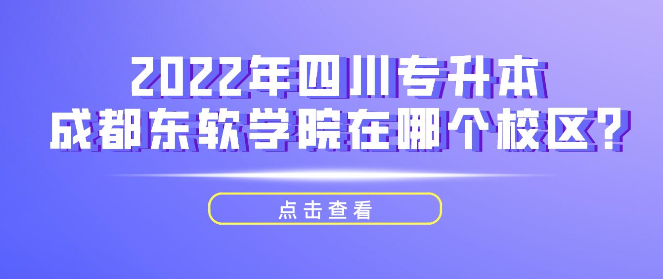 2022年四川專升本成都東軟學(xué)院在哪個(gè)校區(qū)?