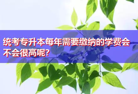 統(tǒng)考專升本每年需要繳納的學(xué)費會不會很高呢？