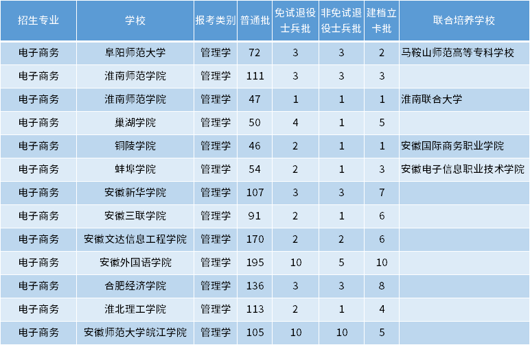 安徽專升本電子商務(wù)專業(yè)招生學(xué)校