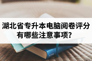 湖北省專升本電腦閱卷評分有哪些注意事項？