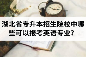 湖北省專升本招生院校中哪些可以報考英語專業(yè)？