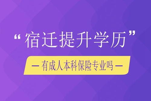 宿遷提升學(xué)歷有成人本科保險專業(yè)嗎