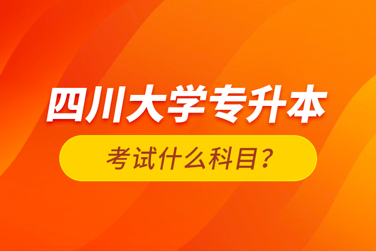 四川大學專升本考試什么科目？