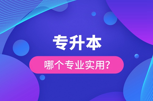 專升本哪個(gè)專業(yè)實(shí)用？