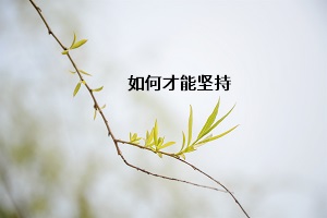 如何才能堅(jiān)持