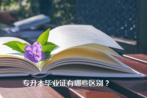 專升本畢業(yè)證有哪些區(qū)別？