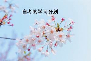 自考的學(xué)習(xí)計(jì)劃