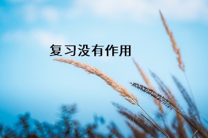 復(fù)習(xí)沒(méi)有作用