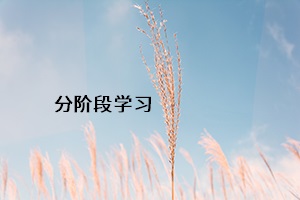 分階段學(xué)習(xí)