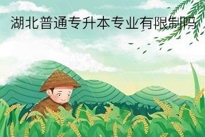 湖北普通專升本專業(yè)有限制嗎