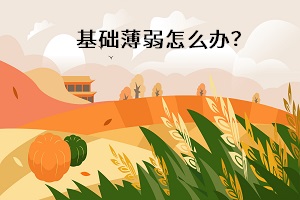 基礎(chǔ)薄弱怎么辦？