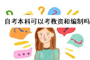 自考本科可以考教資和編制嗎