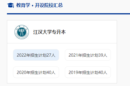江漢大學教育學專業(yè)招生計劃